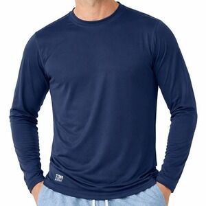 Tom & Teddy Mens Rash Guard M Navy Blue Swim Shirt UPF 50+ UV Sun Surf Water Top